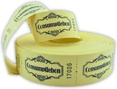 CombiCraft Vintage consumptiebon op rol geel - per 5000 bonnen