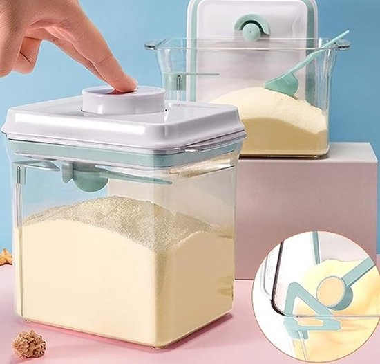 ANKOU 1700 Melkpoeder bewaarbus - Melkpoeder doseerdoos - Babyvoeding opslag - Melkpoeder dispenser| Melkpoeder bus| Melkpoeder vacuum bus van ANKOU — afbeelding 3