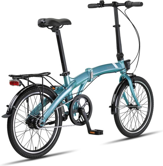 Pacto Five N7 Vouwfiets Blauw Shimano Nexus 7v Terugtraprem Plooifiets 20 inch Aluminium Folding Bike van PACTO — afbeelding 2