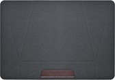 Meta Vouwbare Laptopstandaard - Draagbare en Verstelbare Universele Laptop Verhoger voor een Ergonomische Zithouding en Geoptimaliseerde Kijkhoek, Compact & Licht voor Onderweg - Compatibel met laptops tot 15''- 30.3 x 21.2 x 0.22 cm, 135 Gram, Zwart