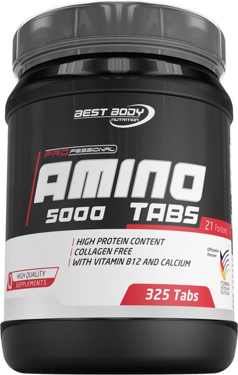 Goedkoopste Amino 5000 XXL 325 tabletten - alle spieropbouwende aminozuren in één tablet | Best Body
