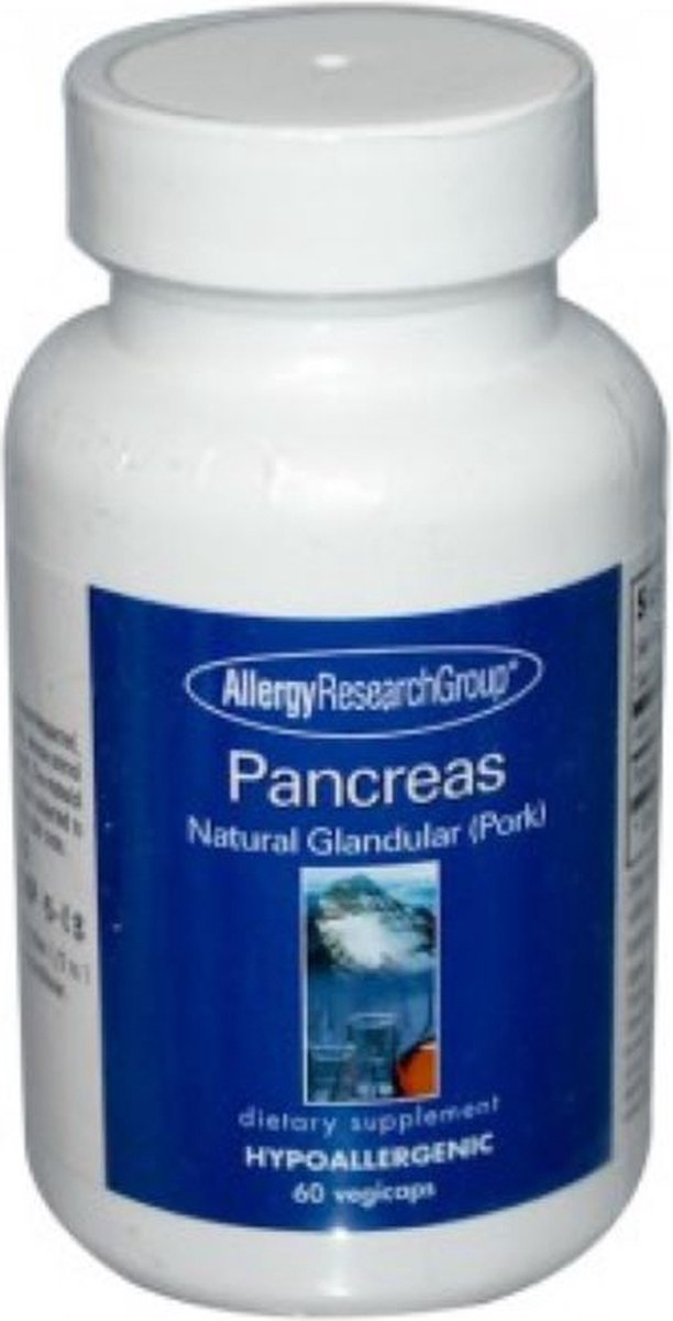 Pancreas Natural Glandular Pork 60 veggiecaps Allergy Research Group