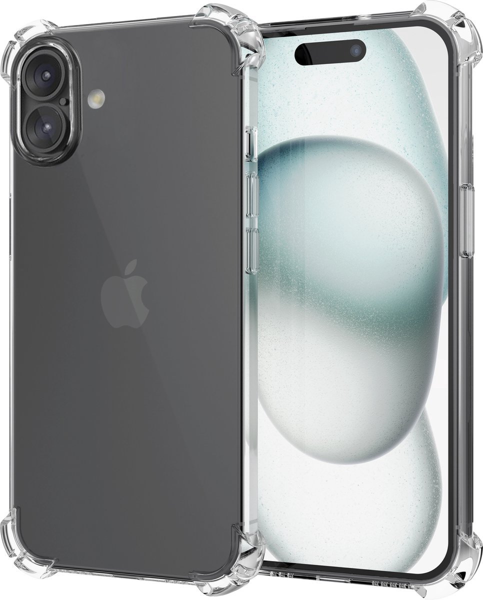 Hoesje geschikt voor iPhone 16 hoes transparant shock proof