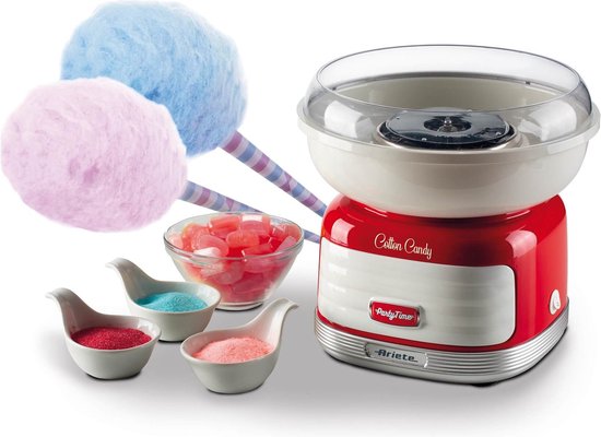 Ariete 2973/00 - Retro Suikerspinmachine - suikerspin machine - voor kinderfeestjes en partijen - 500 Watt - Rood — afbeelding 3