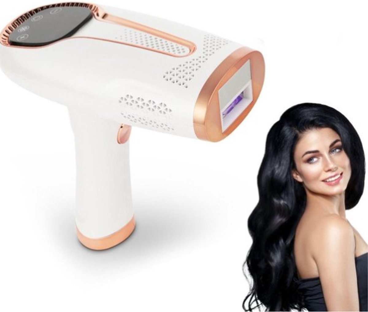 LifeSupply® IPL Ontharingsapparaat - Laser Ontharing - IJsfunctie - 1.000.000 Flitsen - LifeSupply® - Aloë Vera - Incl. E-book & Nederlandstalige handleiding - Huid koelend & Verzorgend - Inclusief Beschermingsbril & Scheermes