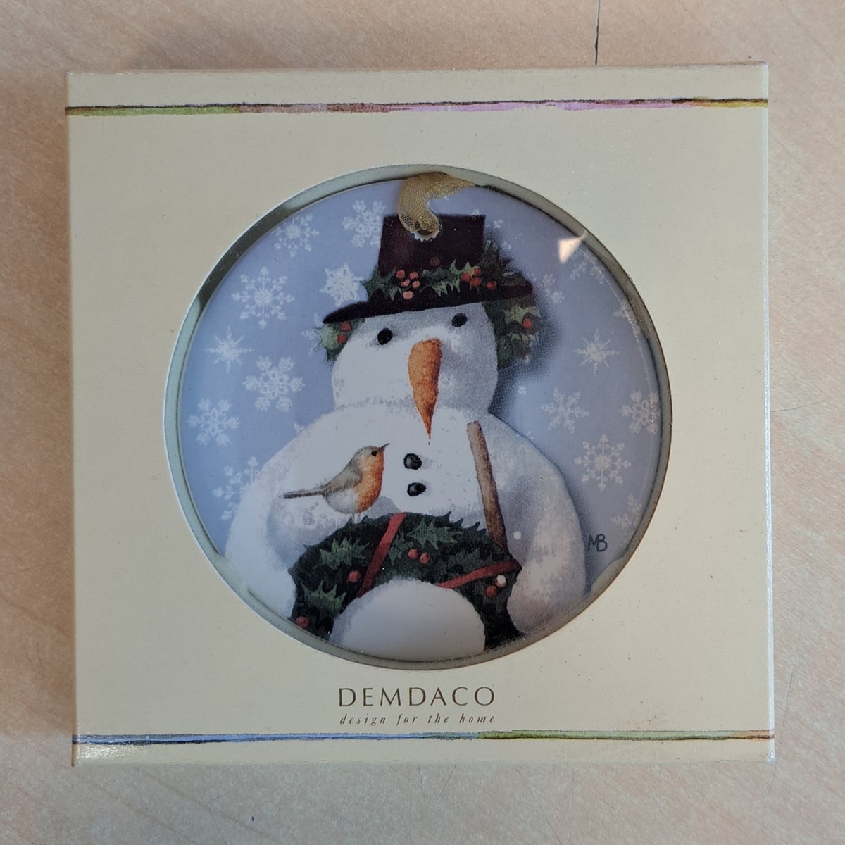 Natures Journey - Marjolein Bastin - Snowman Mini Plate Ornament