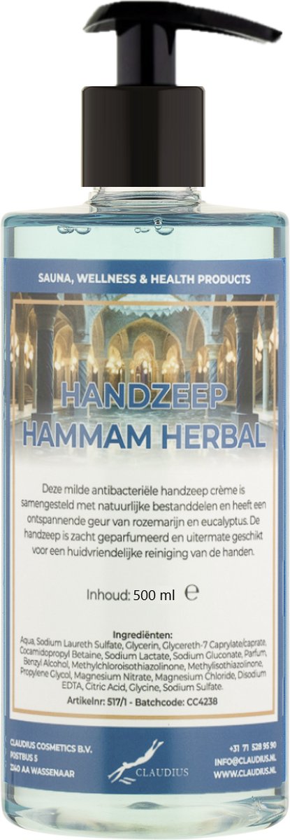 Goedkoopste Handzeep Hammam Herbal 500 ml - met gratis pompje