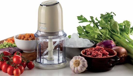 Ariete 0438/03 - Vintage hakmolen - 600 ml Inhoud - 400 Watt - 2 snelheden - Beige van Ariete — afbeelding 4