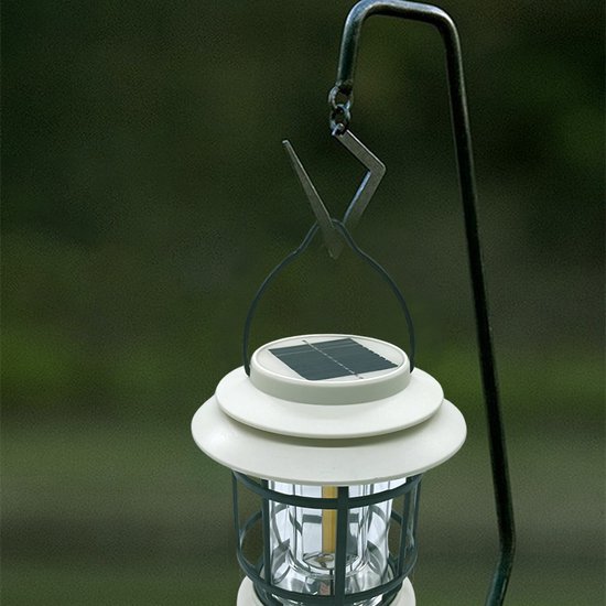 Multifunctionele Compacte Kampeerlamp met Powerbank - Duurzaam, Dimbaar & Waterdicht - USB/Zonne-Energie Opladen - Ideaal voor Outdoor & Tuin-Crème van Synergy Trading — afbeelding 3