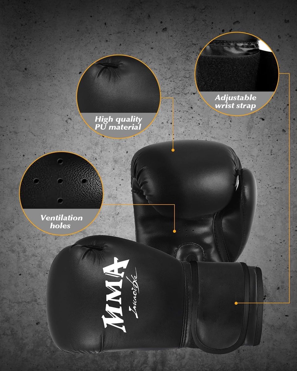 Kit Sac De Frappe Suspendu Enfant 60 Cm Avec Gants – Cuir Microfibre – Pour Kickboxing, MMA, Fitness – Enfants 5-14 Ans