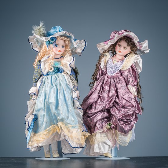Poupée Dollhouse Porcelaine Victorienne Maid Servant Figure - Lot de 6