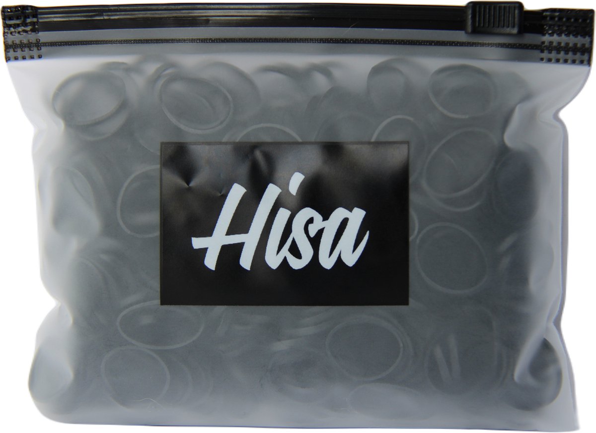 Hisa - Zwarte mini haarelastiekjes - Elastiek - Elastisch - Elastiekje - Haar - Accessoires - Zwart - ca 450 stuks - Diameter 16 mm - 1,6 cm