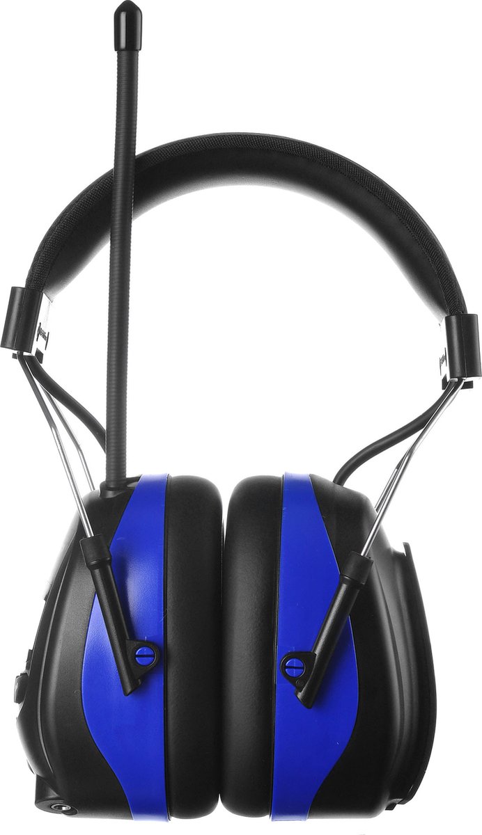 PROTEAR Gehoorbescherming met Bluetooth en FM/AM-radio, ingebouwde oplaadbare lithiumbatterij, veiligheidsoorbeschermer voor werkplaats, tuin/ maaien, tractoren, CE-gecertificeerd SNR 30dB, blauw