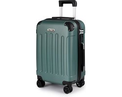 TAN.TOMI Handbagage Koffer - Reiskoffer - 41L - Cijferslot - Lichtgewicht - Trolley - 56x38x22cm - Donkergroen