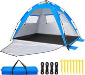 Bol.com Beach Shelter Pop-up Strandtent voor 3-5 Personen Strandschaduw met UV-bescherming 50+ Automatische Strand met Ritsdeur ... aanbieding