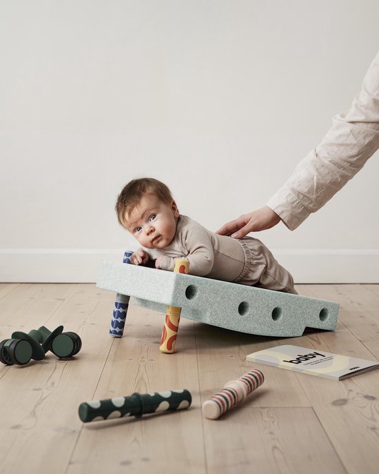 Modu Baby Activity Set - Blokken - Activiteiten speelgoed - 0-12 maanden - Speelgoed baby - Ocean Mint / Forest Green van Modu — afbeelding 3
