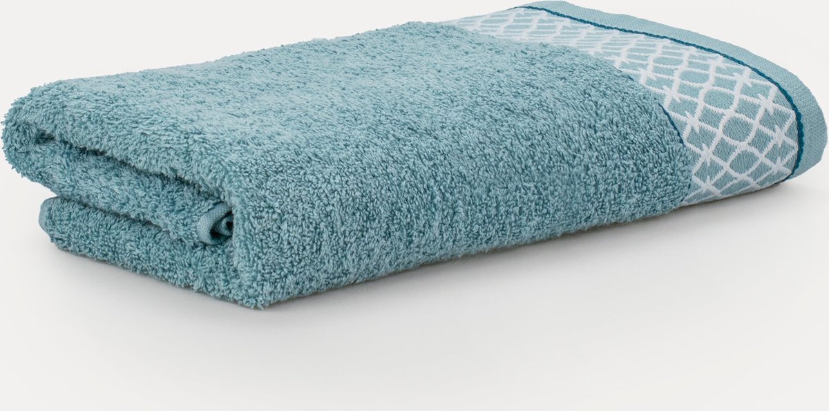 Luxe Badhanddoek 67x140cm Katoen - Oriëntaals Patroon - Arctic