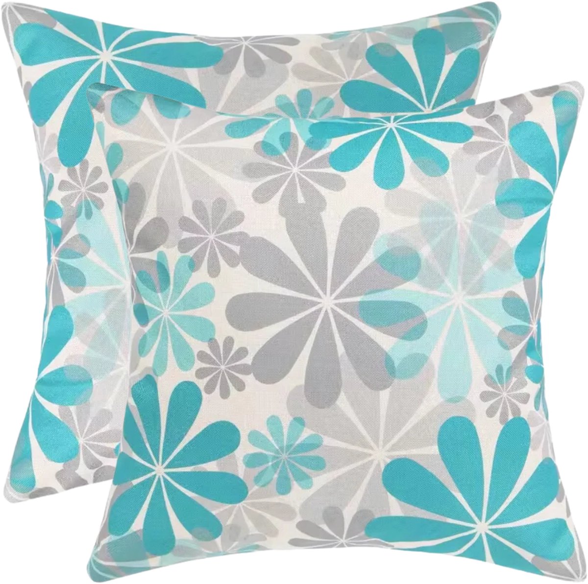 buitenkussen hoes 2stuks 45x45 art bloemen design11