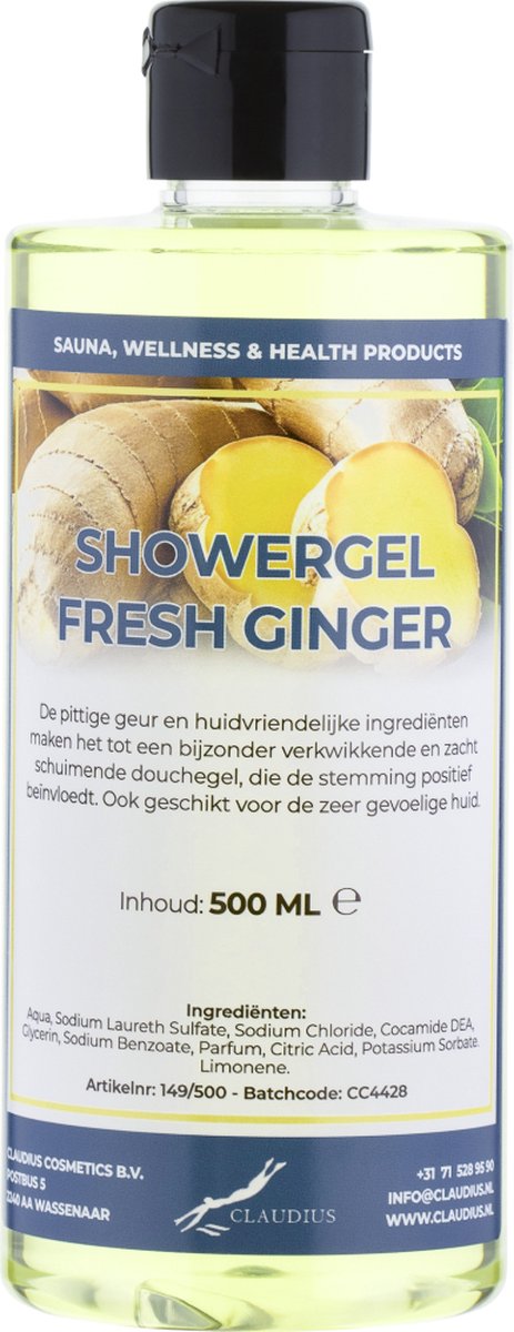 Goedkoopste Douchegel Fresh Ginger 500 ml - met klepdop - Showergel