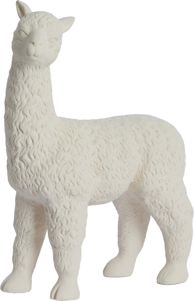 Ornament ALPACA - 29x13x39cm - Wit