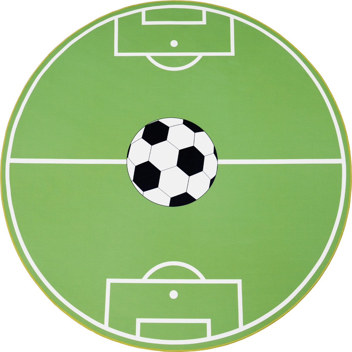 Voetbalveld vloerkleed - groen/crème