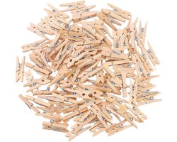 Go Go Gadget - Mini Knijpers - Set van 20 STUKS - Fotoknijpers - Geboortekaartje - Knutselen - Decoratie - Houtkleur