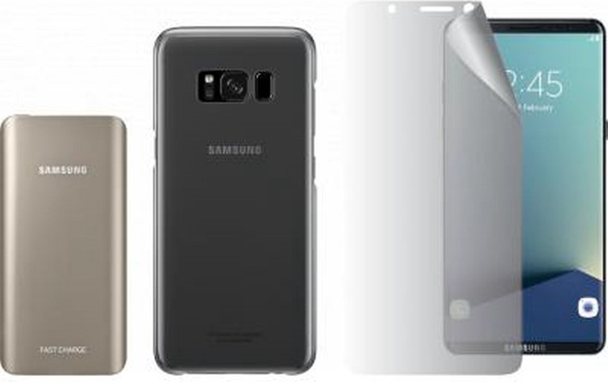 Samsung batterijkit(cover+SP+5.2 powerbank+kabel) - zwart - voor Samsung S8 Plus