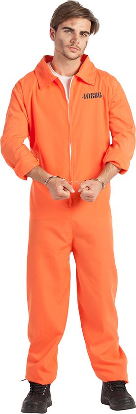 Boland - Kostuum Gevangene Peter (S) - Volwassenen - Boef -