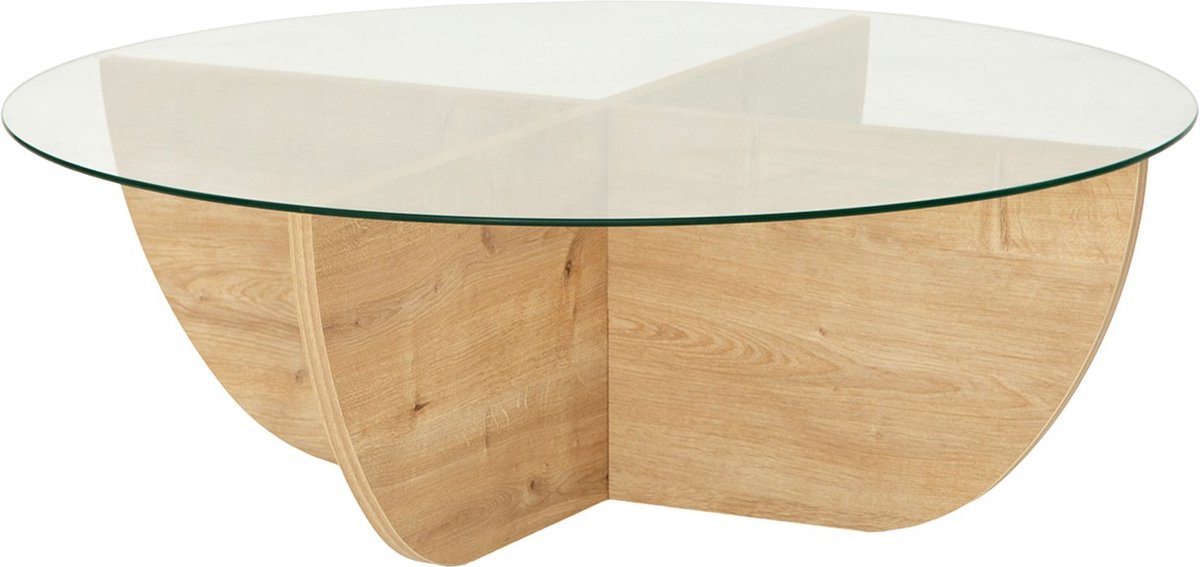 Vente-unique Salontafel van gehard glas - Licht naturel en transparant - AYSUN