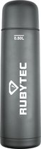 Rubytec Shira Vacuüm Drinkfles 500 ml - Thermosbeker - RVS Waterfles - Handige Schroefdop en Drinkbeker - Thermosfles - Vacuüm Behoudende Getter - Urenlang Koud of Warm Drinken - Lekvrij - BPA-vrij - Donkergrijs