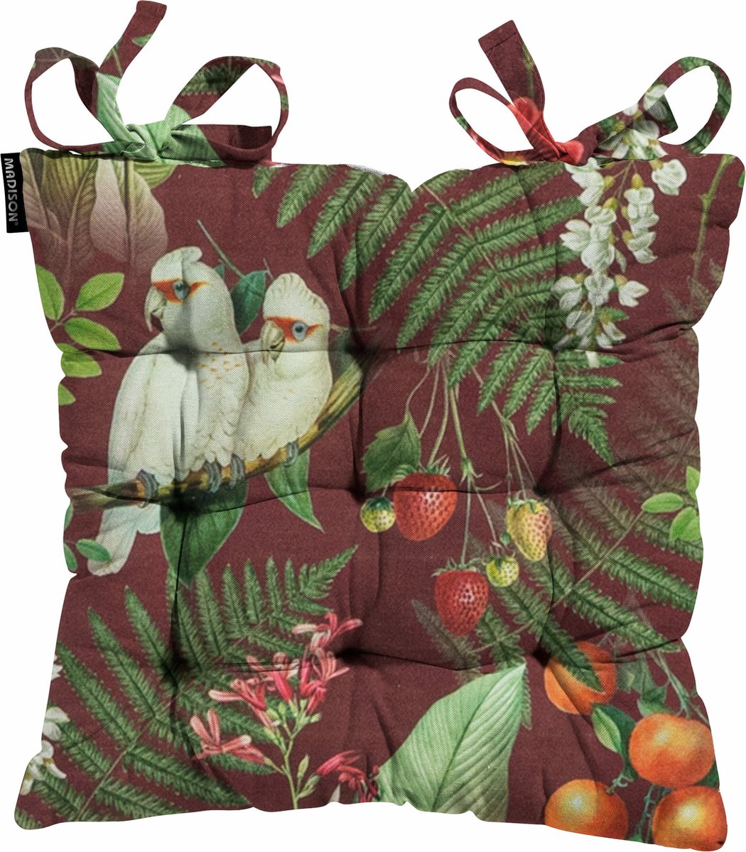 Madison Toscane kussen 46x46 Josie bordeaux