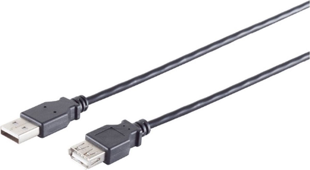 USB-A Verlengkabel - 3m - USB-A-Male naar USB-A-Female - 2.0