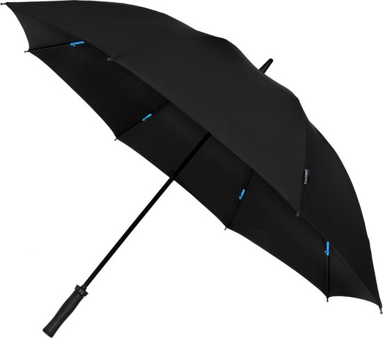 Falcone Golfparaplu - Windproof - Ø 130 cm - Gemaakt van Gerecycled Materiaal - Zwart