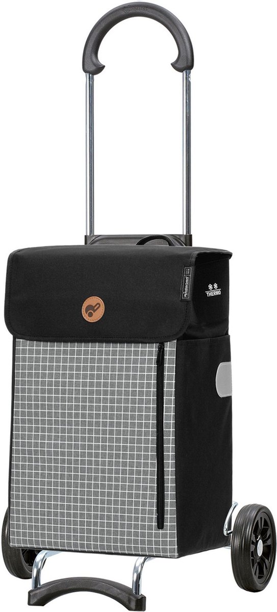Andersen SHOPPER MANUFAKTUR Boodschappentrolley Scala Shopper Hente 36L Grey Veelkleurig 101cm
