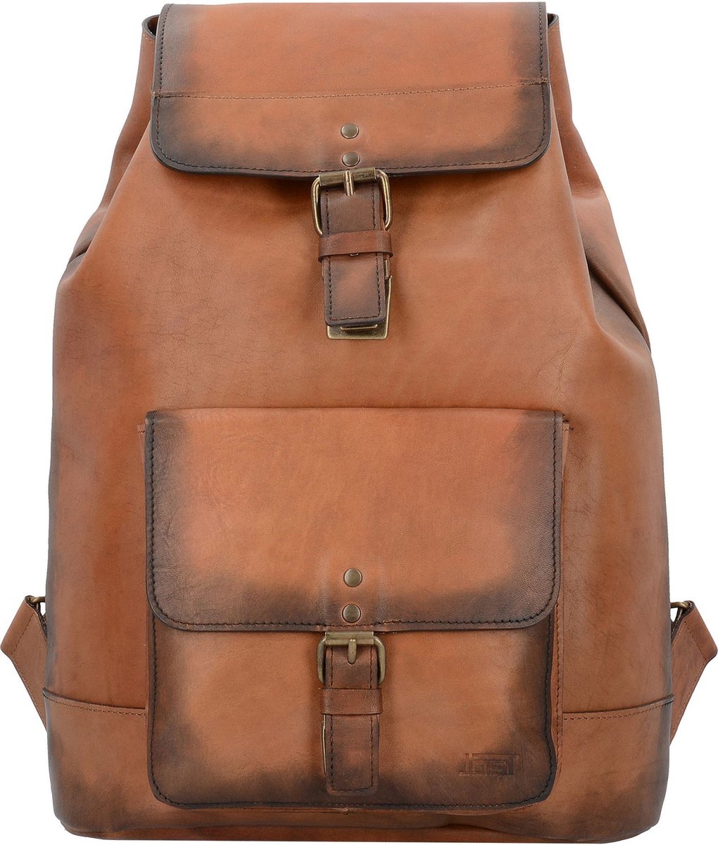JOST Leren Rugzak Tabletzak Randers Daypack Backpack Cognac Bruine