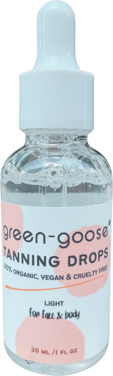 Goedkoopste green-goose® Organic Tanning Drops - Light - 30ml - Zelfbruinende Druppels - 100 Biologisch, Natuurlijk & Diervriendelijk - Organic, Vegan & Cruelty Free