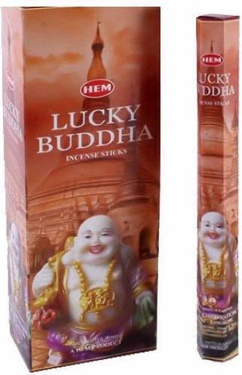 HEM- Wierook - Wierookstokjes - Incense sticks - Lucky Buddha - Doos met 6 x 20 = 120 stokjes