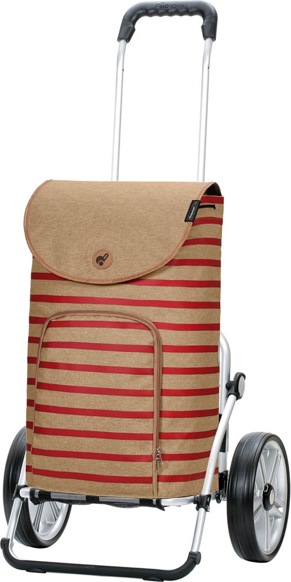 Andersen SHOPPER MANUFAKTUR Boodschappentrolley Royal Shopper Eske Red Beige 107cm