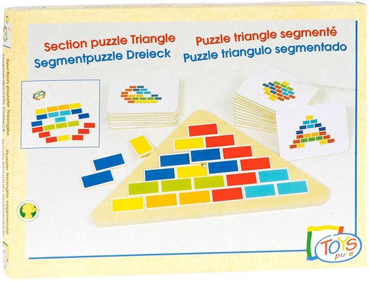 Goki legpuzzel Driehoek 25 cm junior hout 16-delig