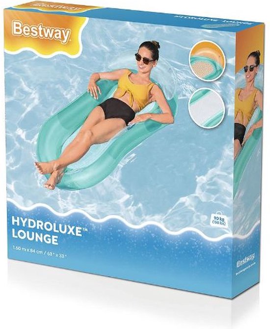 bestway-hydroluxe-lounge-waterhangmat-met-nekkussen-160x84x24-cm-bol