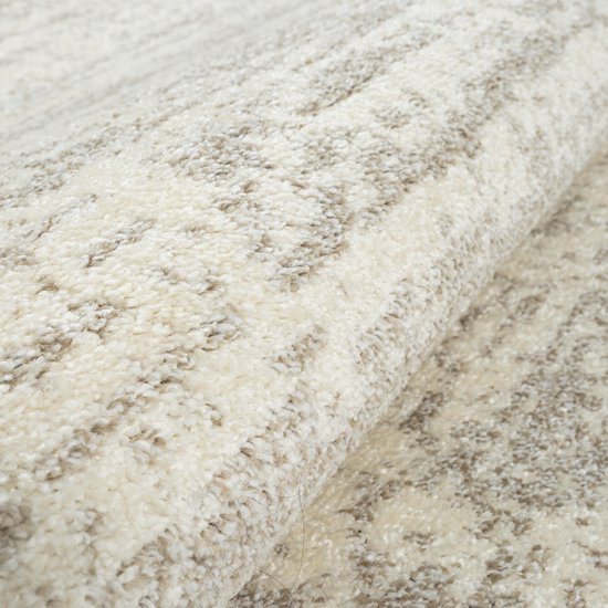 Relax Oslo - Laagpolig Effen Vloerkleed - Modern Tapijt - Creme- 160x230 CM