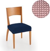 Stoelhoes Milos Roze (2 stuks) voor eetkamerstoelen 40-50cm - Extreme Stretch stoelhoezen - Antistatisch: geen geknetter - Ademend Katoen: geen zweten
