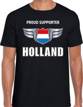 Proud supporter Holland / Nederland t-shirt zwart voor heren M