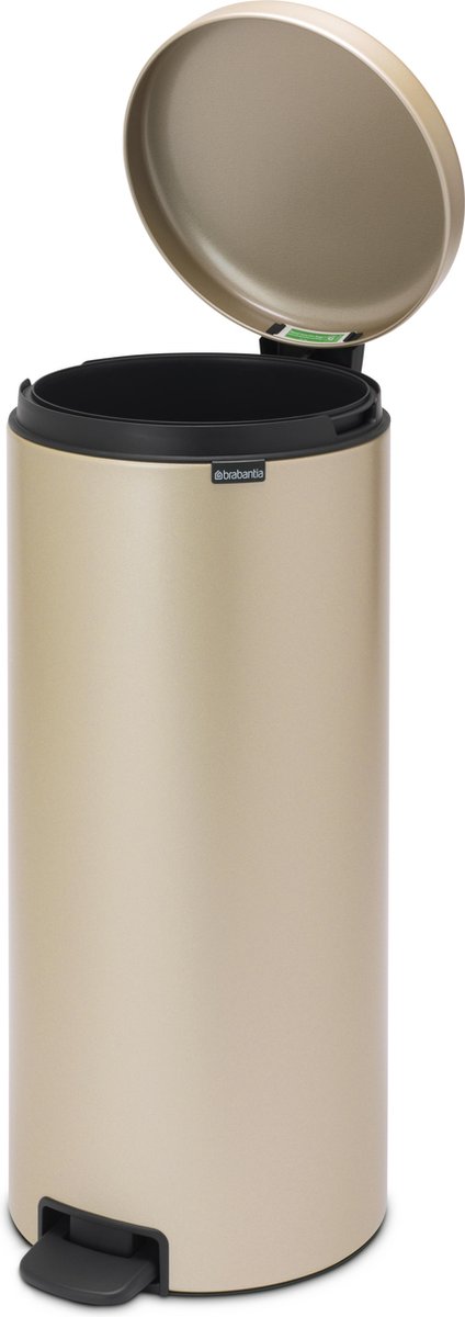 Brabantia NewIcon Prullenbak 3L - Pedaalemmer met kunststof Binnenemmer - Metallic gold