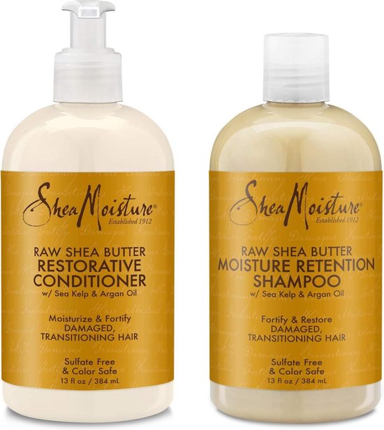 Shea Moisture Raw Shea Butter Restorative Shampoo & Conditioner Set | bol.com
