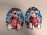 2 stuks - foam klei - kerstman