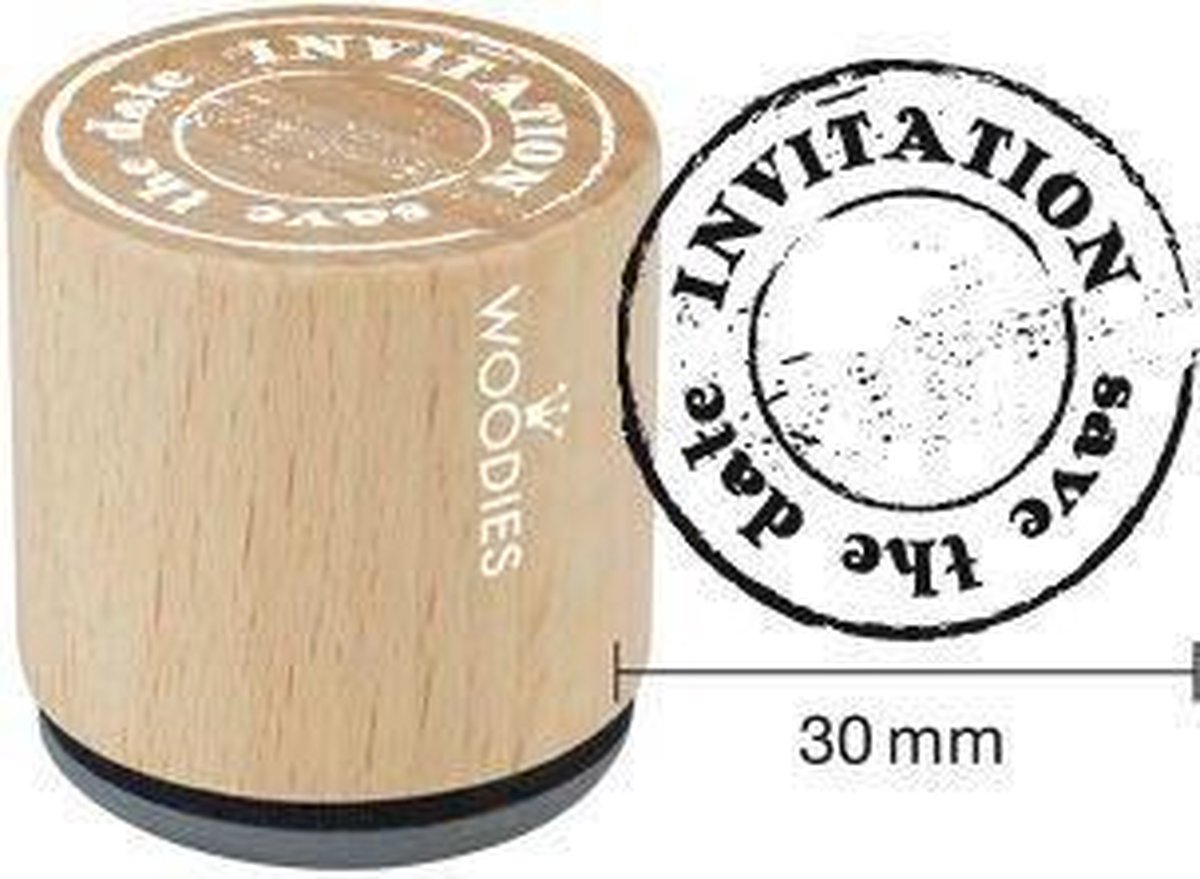 Houten Handstempel Woodies | Invitation - Stempels - Stempels volwassenen - Snelle Levering