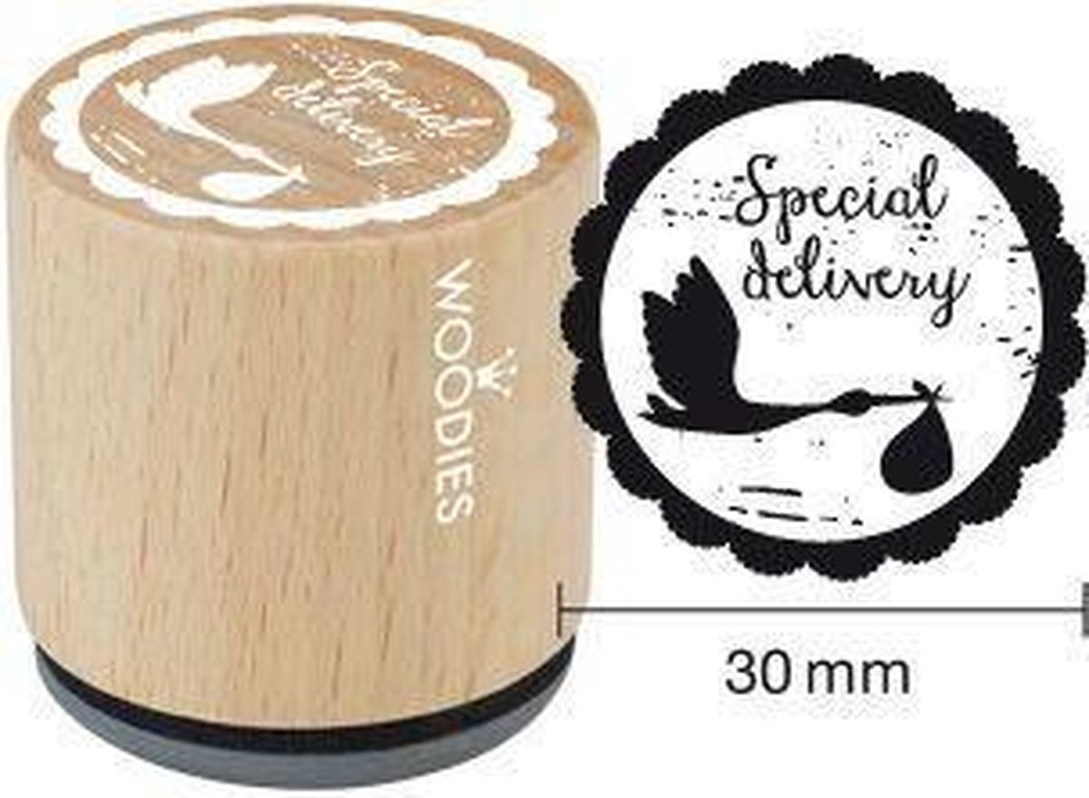 Houten Handstempel Woodies | Special Delivery - Stempels - Stempels volwassenen - Snelle Levering