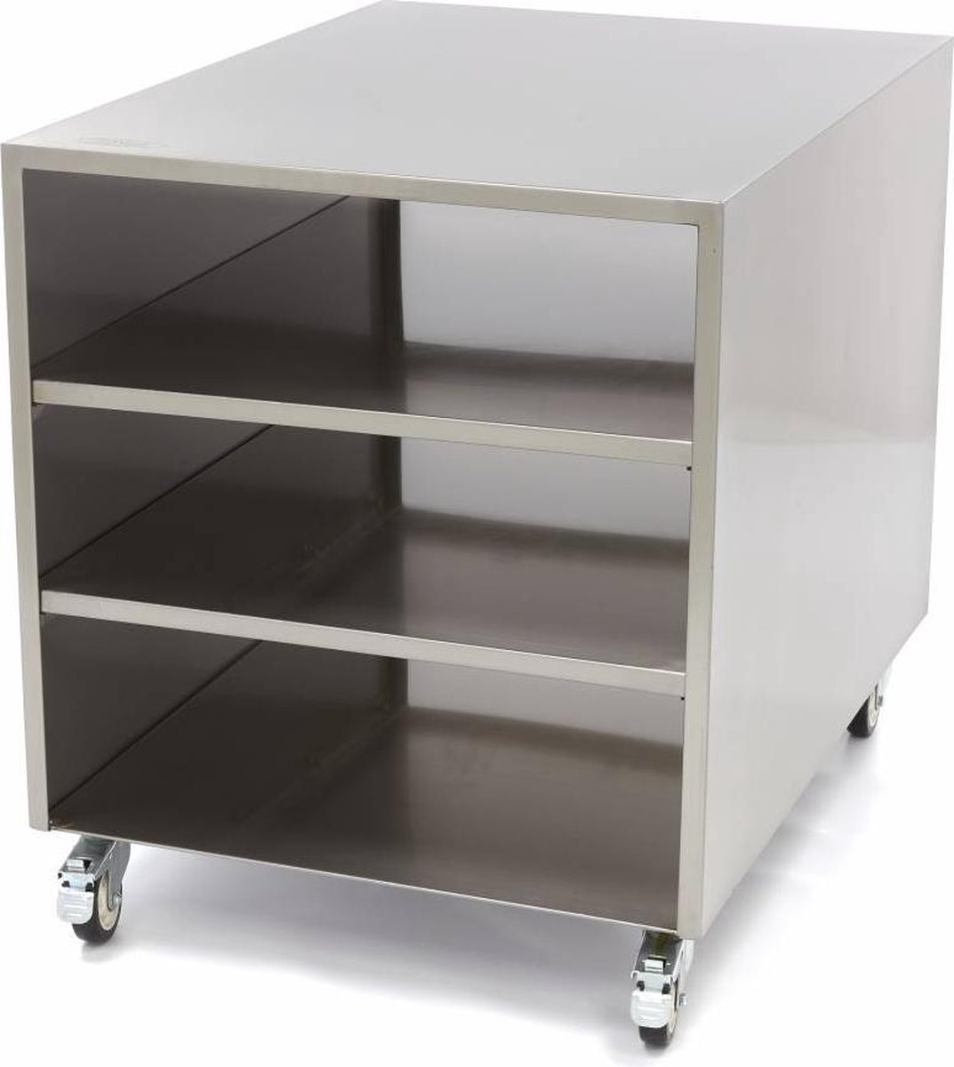 Maxima Onderstel RVS 60 x 80 cm 120 Kg Draagvermogen Zwenkwielen Machinetafel