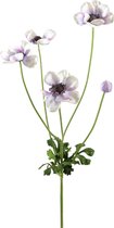 Viv! Home Luxuries Anemoon - zijden bloem - lavendel - 2 stuks - topkwaliteit